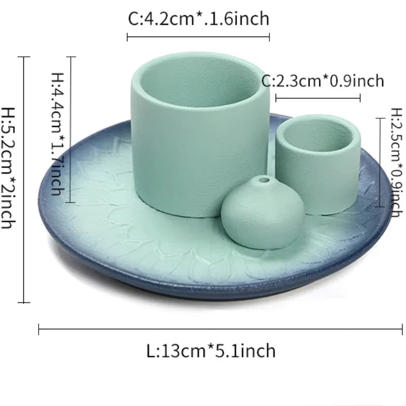 4-in-1 Ceramic Incense Holder for Palo