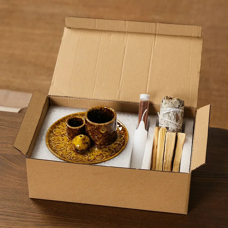 4-in-1 Ceramic Incense Holder for Palo