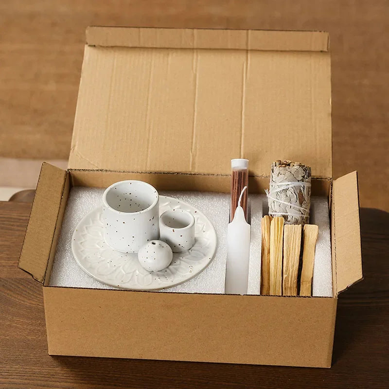 4-in-1 Ceramic Incense Holder for Palo