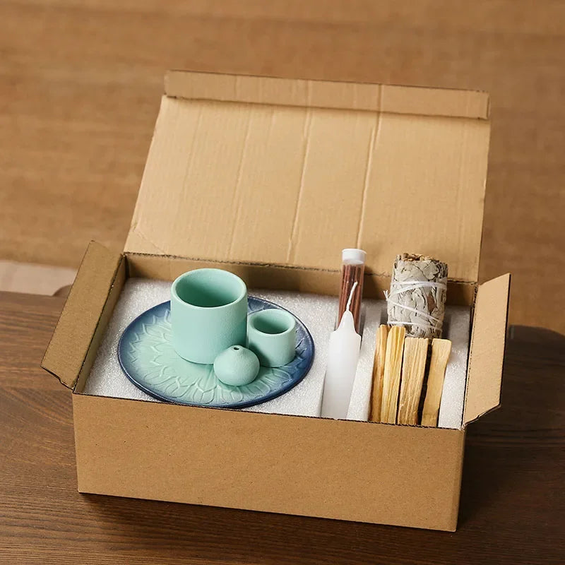 4-in-1 Ceramic Incense Holder for Palo