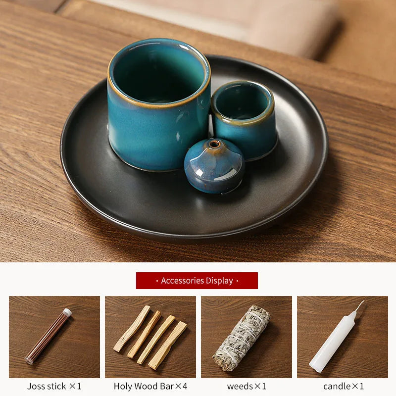 4-in-1 Ceramic Incense Holder for Palo